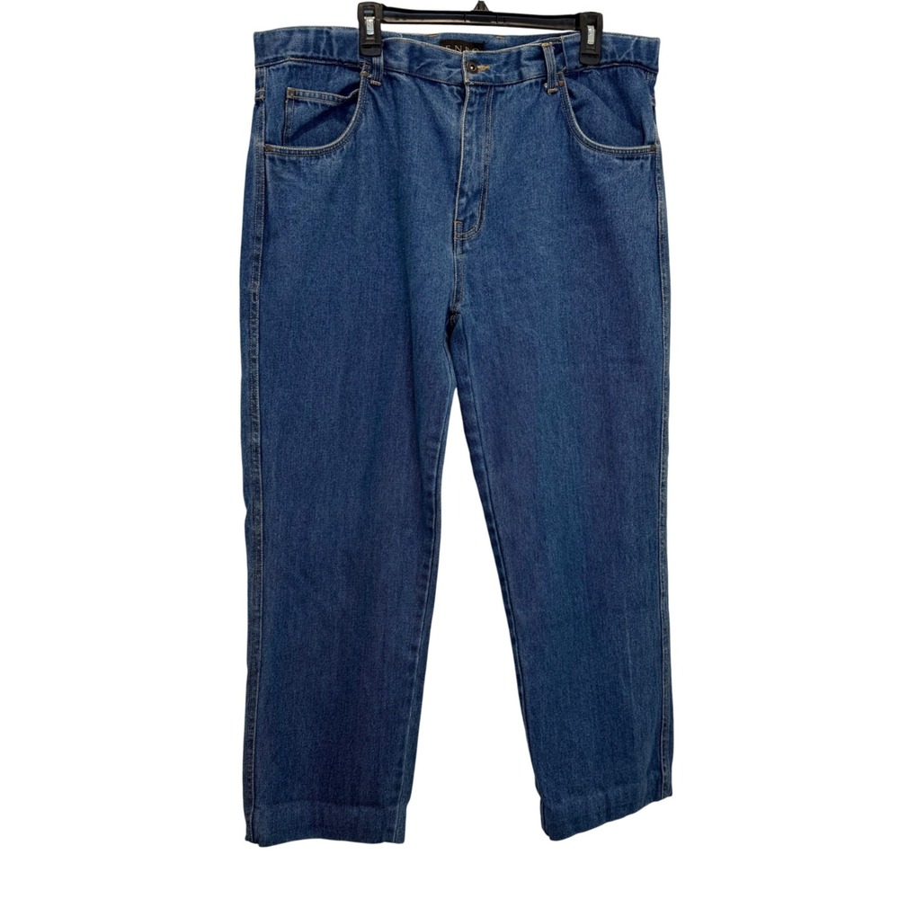 ENRO Men's Vintage Blue Denim Jeans Straight Leg Casual Workwear Size 42 x 29.5